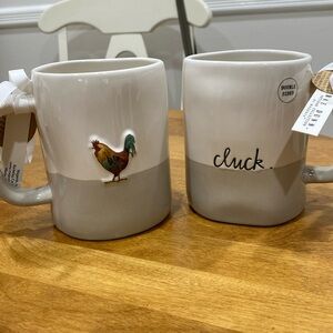NWT.  Set of 2, Rae Dunn, 24 oz., ceramic mugs.